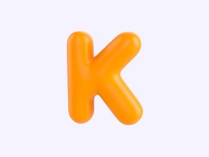 3D K Alphabet model
