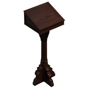 3D Wooden Lectern