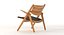 Fotorealistische Ch28 Carl Hansen & Sn Armchair von Hans J