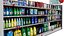 Supermarket Kitcken Cleaning Products Rack