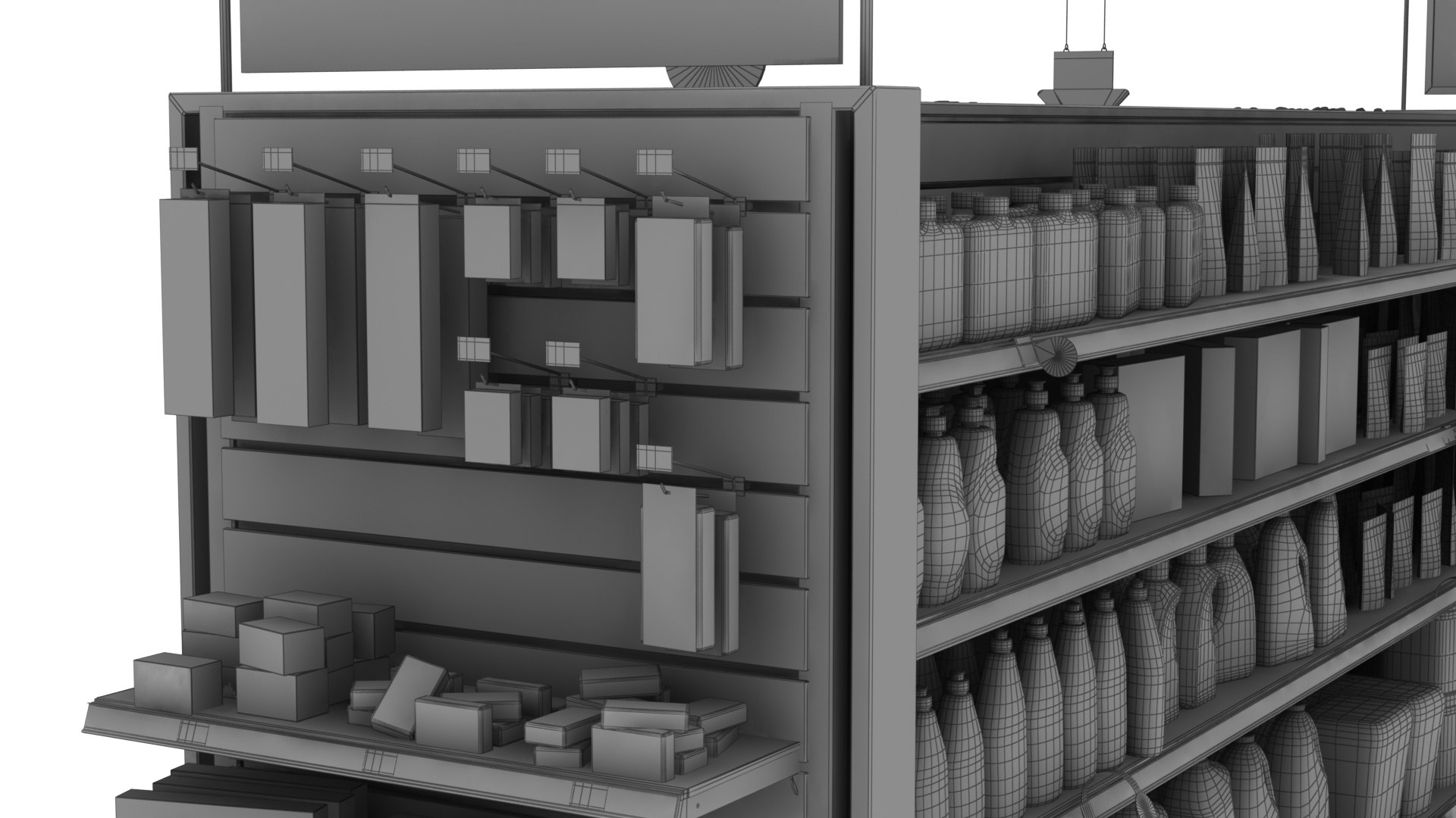 Supermarket Kitcken Cleaning Products Rack Model - TurboSquid 2321786