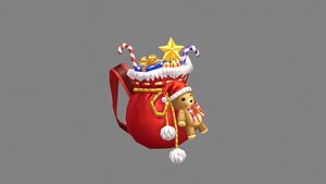 cartoon christmas backpack B - Santa Claus gift bag