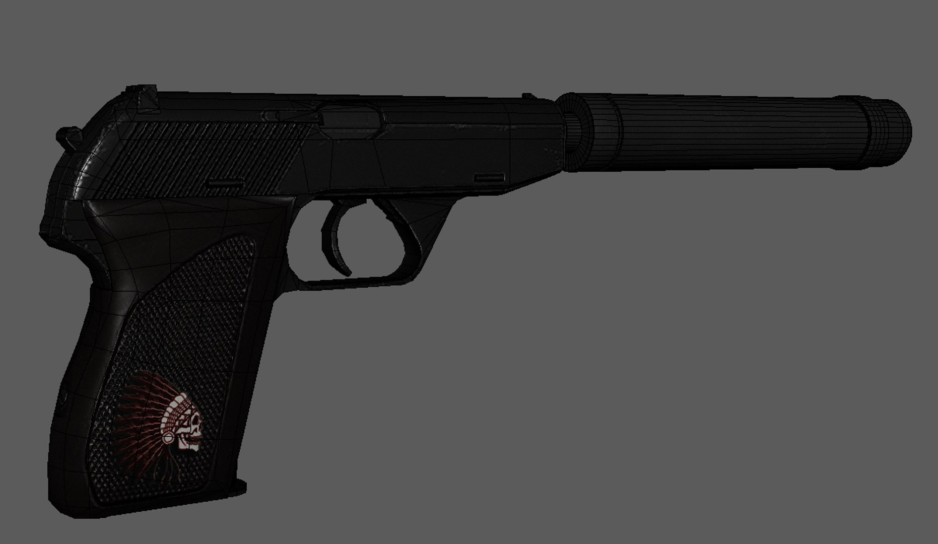 gun silence 3d model