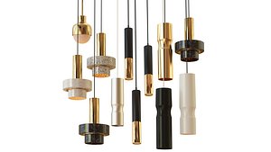 Set from four suspendeds chandeliers