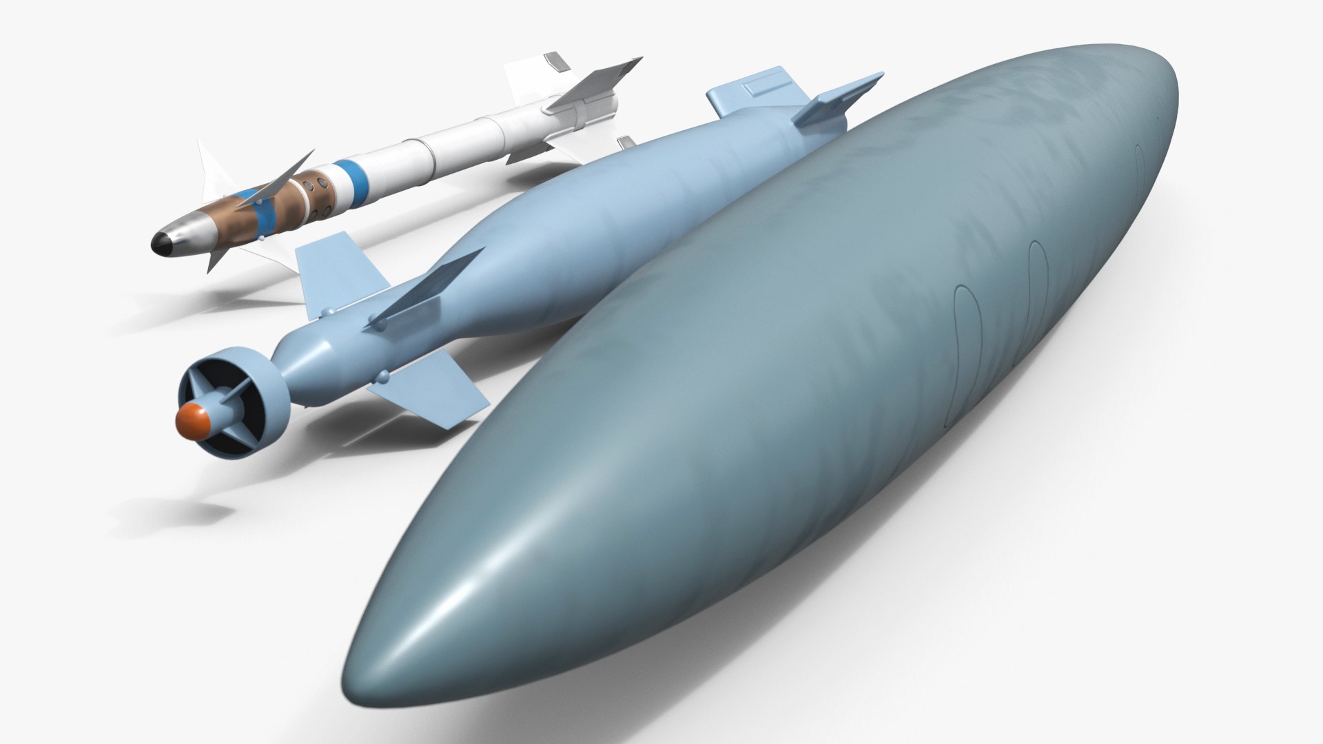 Underwing Guided Interceptor Missiles 3D model preview