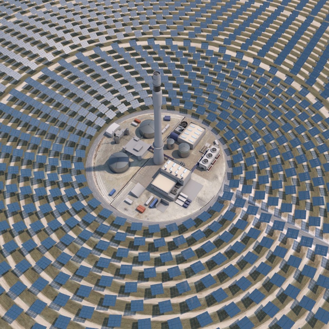 3d Model Thermal Solar Power Plant