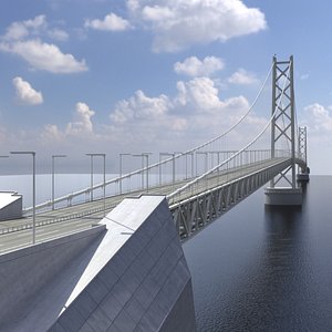 Suspension Bridge Akashi Kaiky model