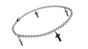 Silver Cross Charm Bracelet model