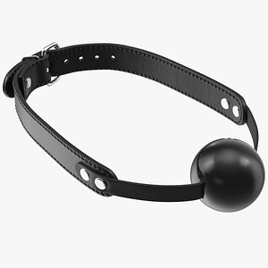 Leather Band Mouth Gag Black
