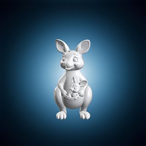 Kangaroo Mom 3D Print Model