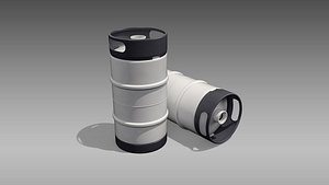 keg slim quarter barrel 3D model