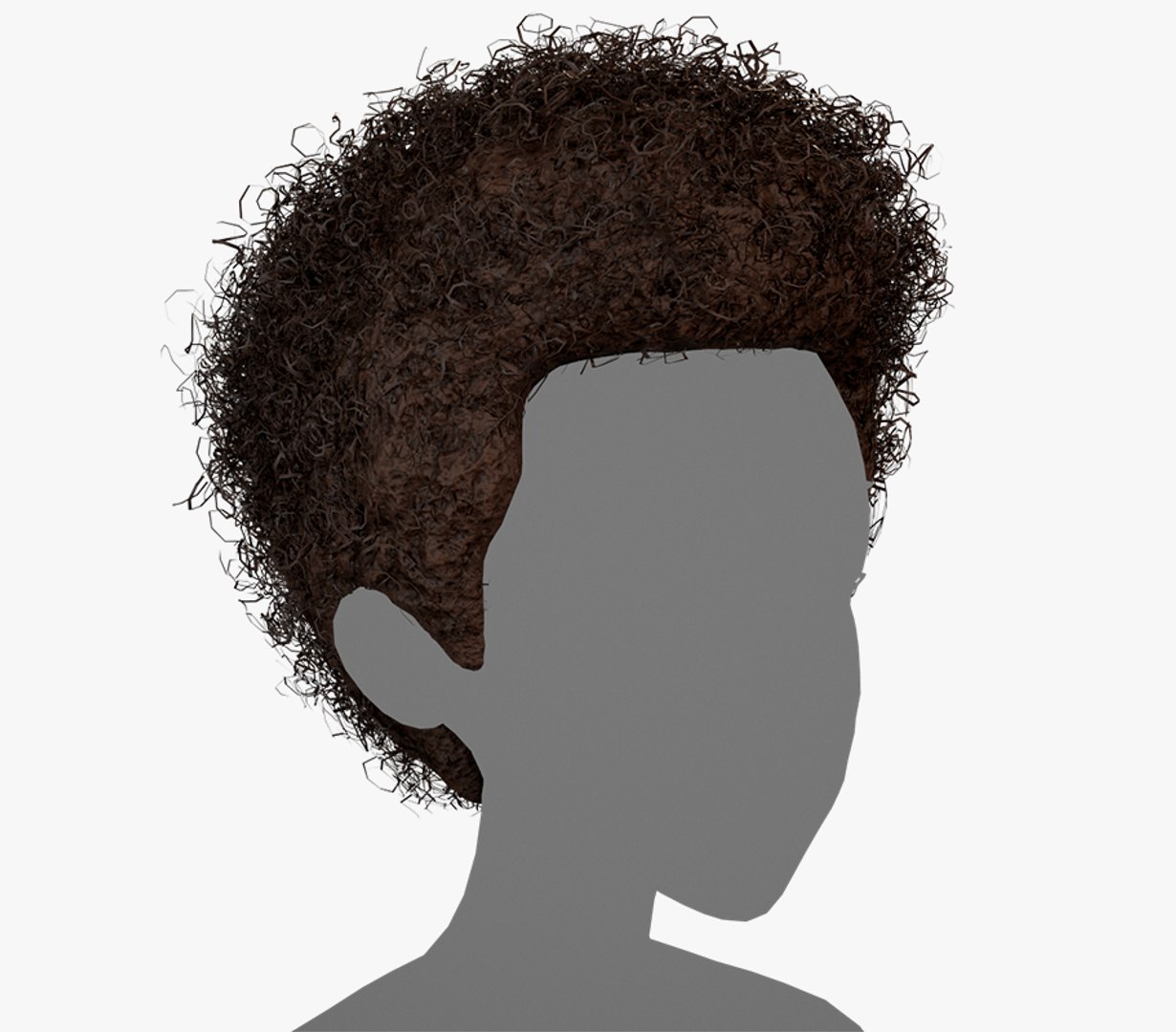 Free Curly Hair Man 3D Icon download in PNG, OBJ or Blend format