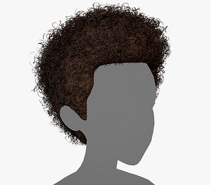 Male Hair Cards Style 14 - Curly Hair 4
