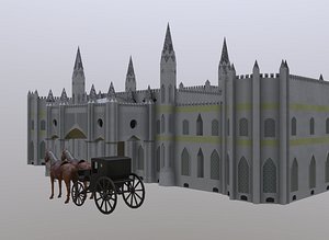 LowPoly Palace in Dowspuda  Palac w Dowspudzie 3D