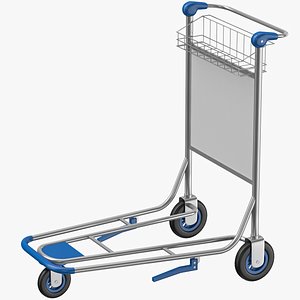 Luggage Trolley Cart 3D model