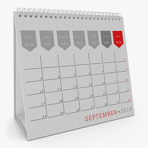 desk calendar 2018 3D model