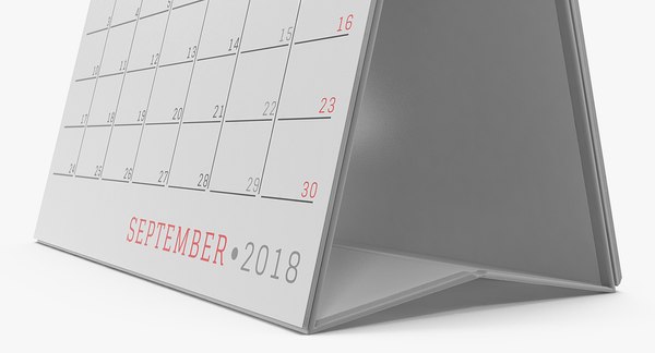 Desk calendar 2018 3D model - TurboSquid 1306548