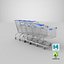 Detailed Shopping Cart Linear Array 3D model