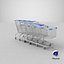Detailed Shopping Cart Linear Array 3D model