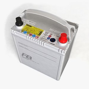 car battery 43 3d model
