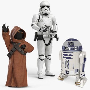 3D Star Wars Characters Rigged Collection for Cinema 4D model