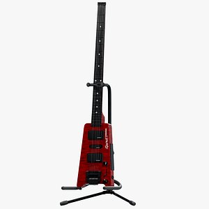 Steinberger Spirit Red Electric Guitar PBR 3D model