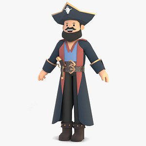 Minimal Cartoon Pirate Character 3D model