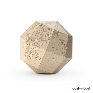free geografia paper globe 3d model
