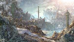 3D model Winter Sword Temple Environment