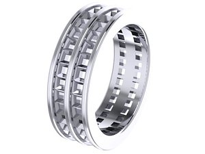 3d designed double row eternity model