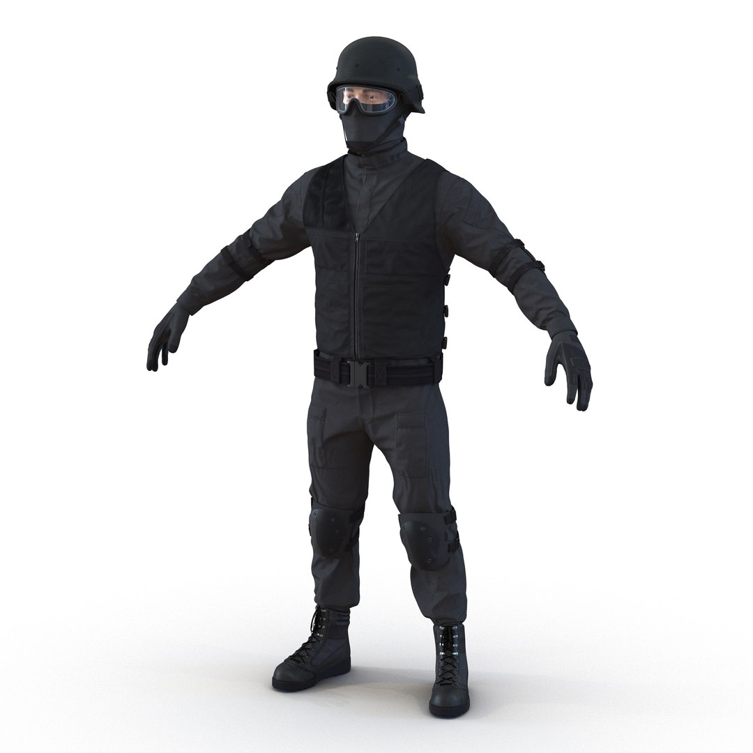SWAT Man Mediterranean 2 3D Model 3D model preview