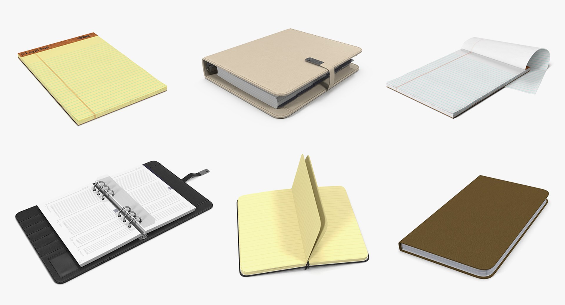 3D writing journals - TurboSquid 1301742