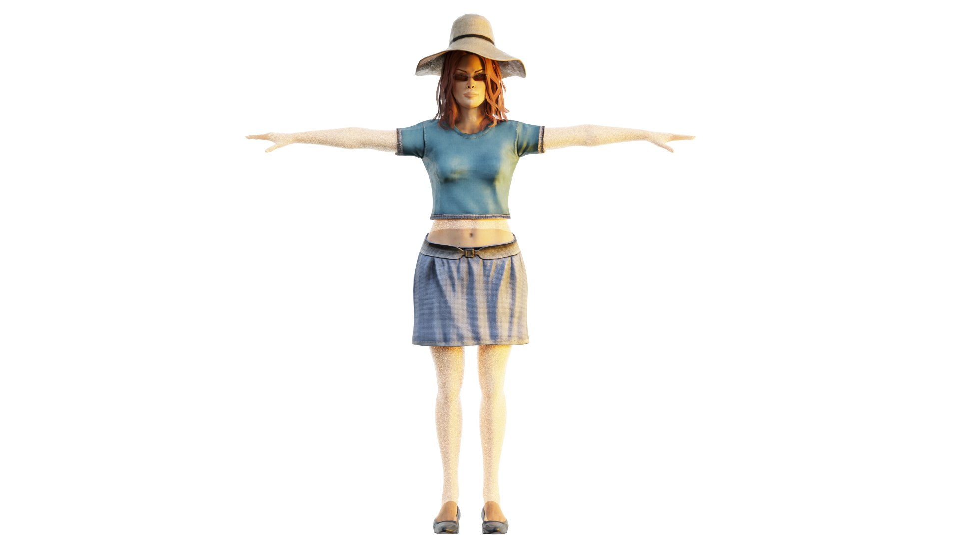 3D Unleash Wild West Vibes Women Casual Cowgirl 3D Model Download