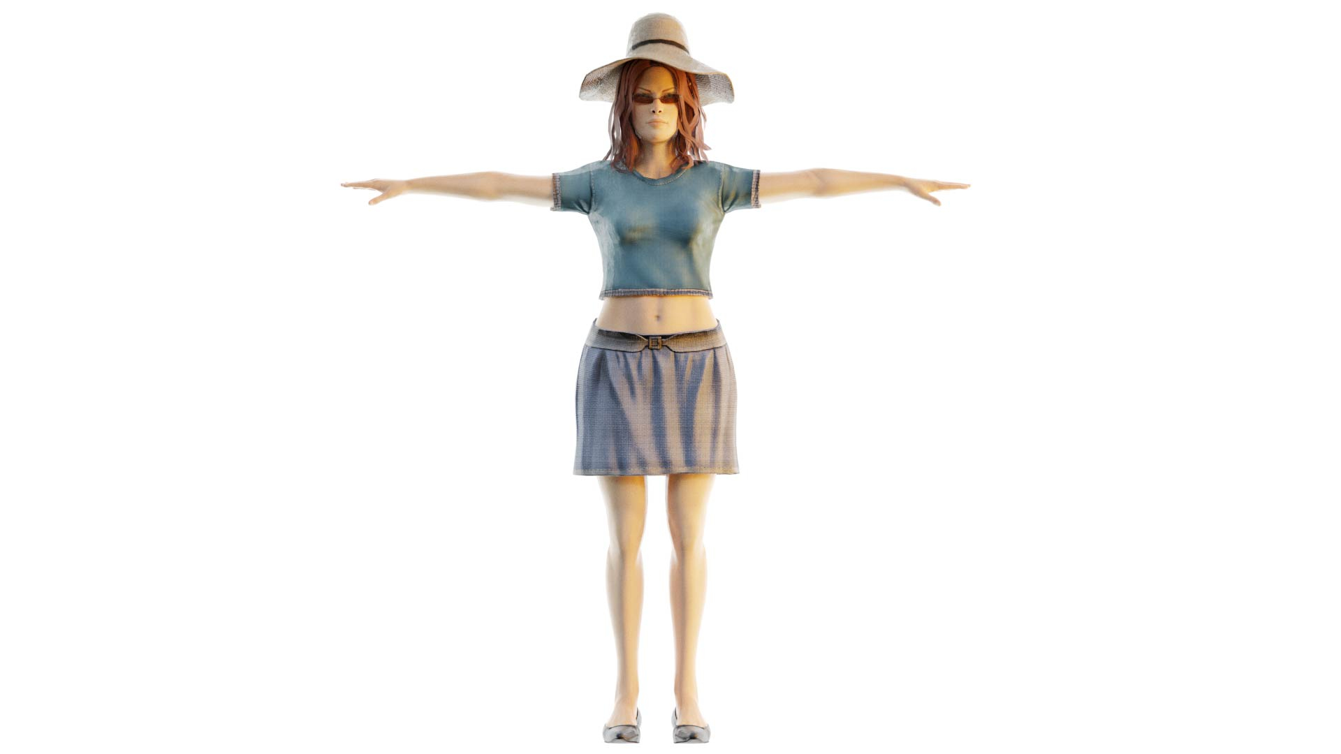 3D Unleash Wild West Vibes Women Casual Cowgirl 3D Model Download