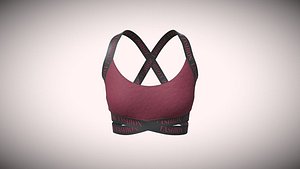 Girls Bralette In Low Poly 3D model