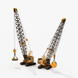 crawler cranes 3D model