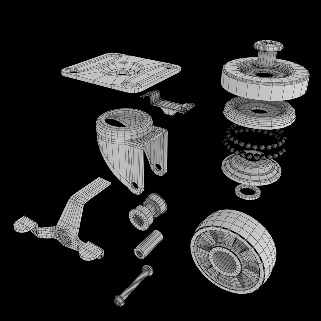 caster wheel 3d model