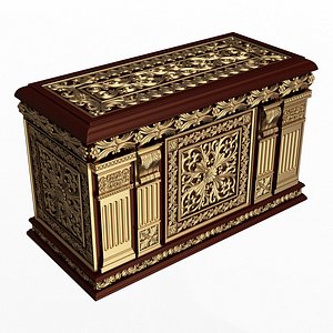 3D Chest 01 Red model