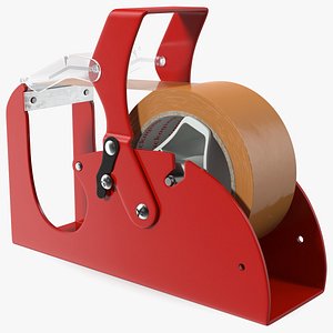 3D model Benchtop Tape Dispenser with Safety Guard Brown