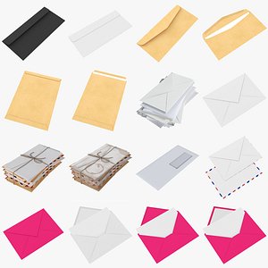 Envelopes for mockup 03 3D model