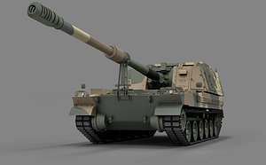 Hanwha K9A2 Thunder 155mm Self-Propelled Howitzer SPH model