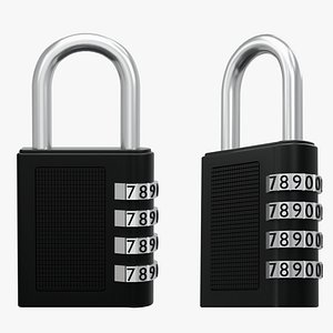 3D model Safety Combination Padlock