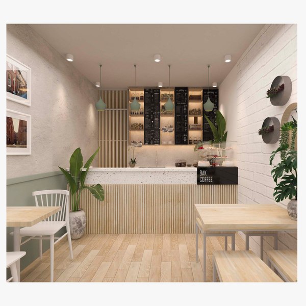 커피 숍 카페 3D 모델 3D 모델 - TurboSquid 2163801