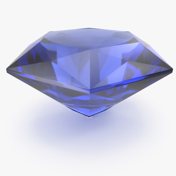 Fire Rose Hexagon Cut Blue Sapphire 3D model