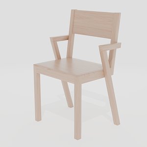 Modern Scandinavian Minimalistic Oak Wood Chair Mary Jane style