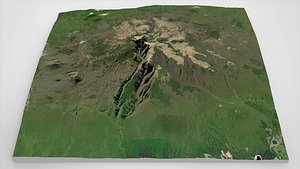 3D model Mountain landscape Hallasan South Korea