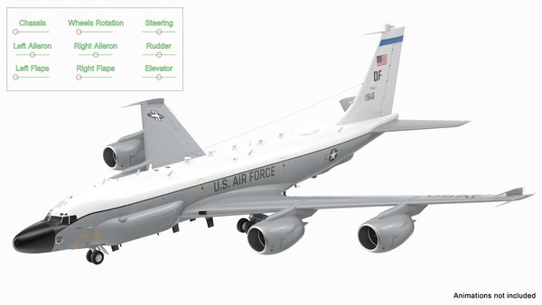 3D Boeing RC-135W Rivet Joint Rigged model - TurboSquid 1792873