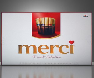 3D merci chocolates model