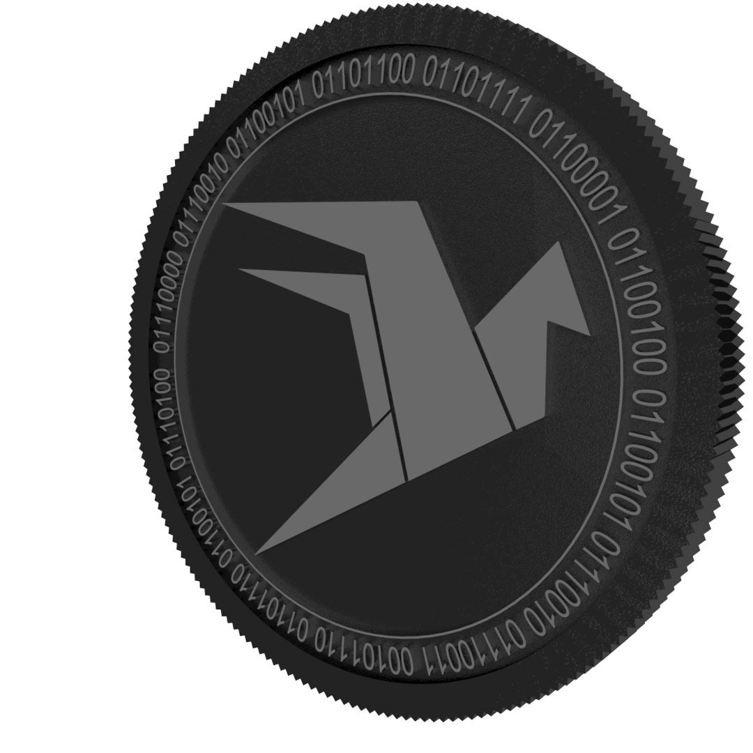 Wings black coin 3D - TurboSquid 1581769