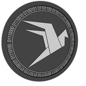 wings black coin 3D